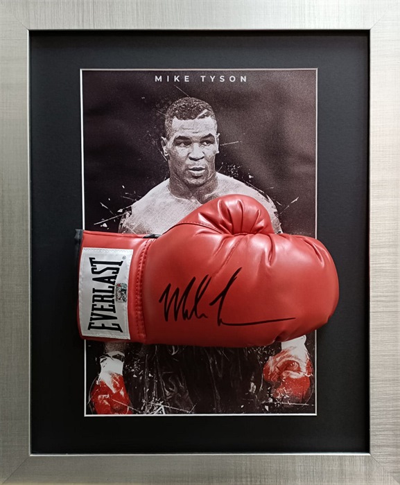 LOT 10 - MIKE TYSON SIGNED BOXING GLOVE